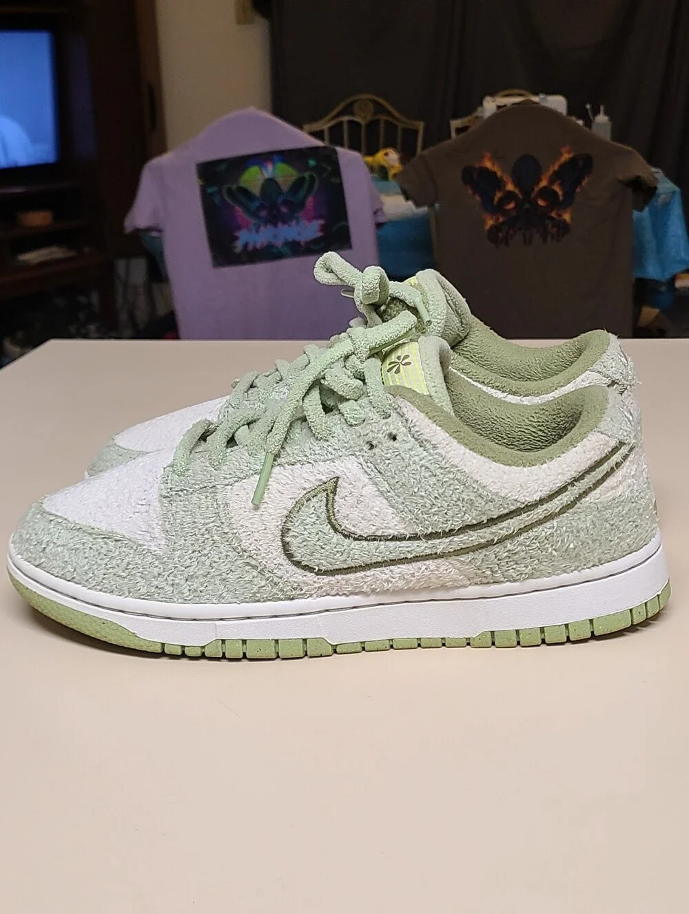Nike Dunk Low SE Fleece Honeydew casual skateboard sneakers size 8